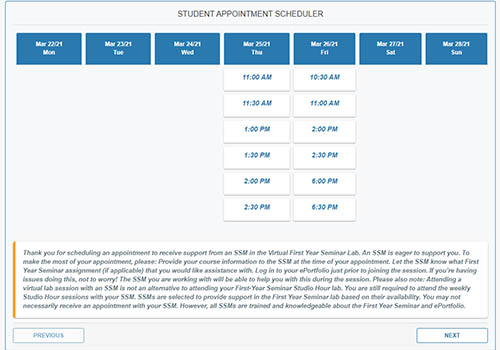 Schedulke an appointment with your adviser