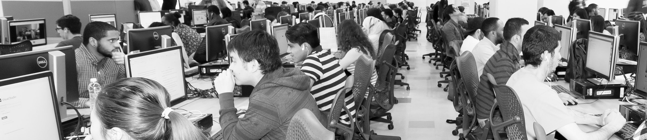 Students using computers at Computer LAB