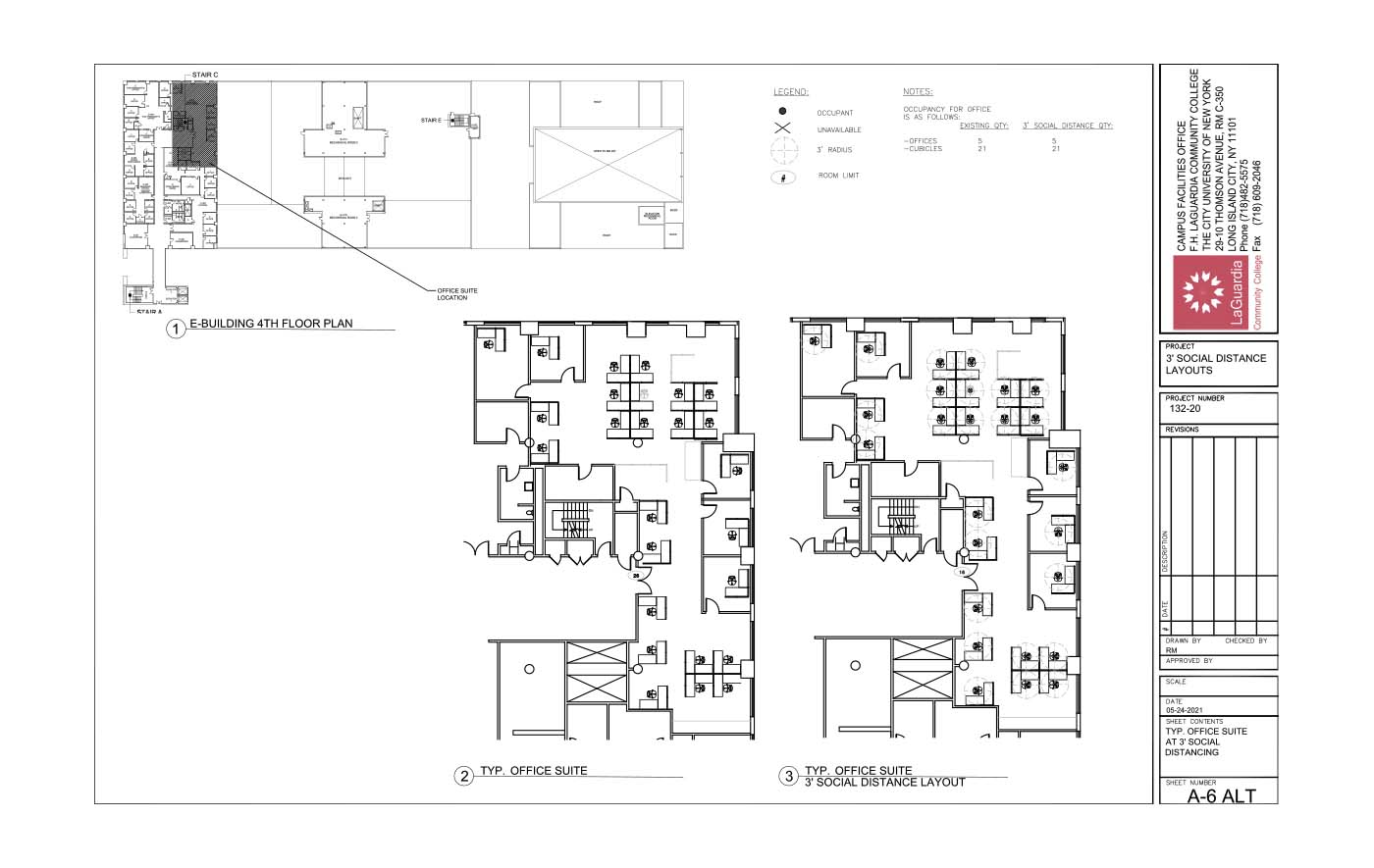 LaGuardia's campus facilities_E-building_center III 3rd floor plan
